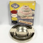 Vintage Tala Four Tier Cake Pan Set W/ Box England Round Aluminum Retro Baking. Fixed Price $34.30.