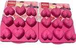 2 Pans-trudeau Structure Silicone Cake With Pink Hearts. Fixed Price $17.95.