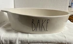 Rae Dunn Bake Casserolebaking Oval Dish 10 X 7.5 Artisan Collection By Magenta. Fixed Price $18.00.