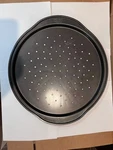 Wilton Perfect Results Nonstick Round Pizza Baking Crisper Pan W/ Holes 14 1/2". Fixed Price $18.00.