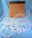 Pampered Chef Cake Stencil Set #1535 7 Patterns: Balloons, Borders, Star, Heart. Fixed Price $5.35.