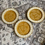 Temptations Floral Lace Mustard 10.5 Dinner Plate Set Of 3. Fixed Price $26.99.