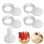 Mini Tart Pans With Removable Bottom Set Of 4, 8*8*2CM, Silver. Fixed Price $33.99.