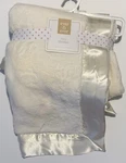 Baby Throw Blanket Super Soft Plush Fleece With Satin Trim Vanilla Ice New. Fixed Price $12.97.
