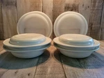 6 Tupperware Ultra 21 1748 Cup Casserole 1749 & 1750 Seal Oven Safe. Fixed Price $39.50.