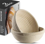 Banneton Bread Proofing Set 2 Round 9 Inch Handmade Rattan. Fixed Price $32.40.