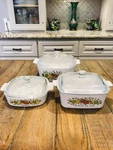 Vintage Spice Of Life 3 Piece Set Bakeware Lids. Fixed Price $3199.20.