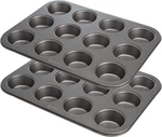 Goodful Nonstick Muffin Pan Set, Heavy Duty Carbon Steel With Quick Release Coat. Fixed Price $34.05.