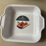 Emile Henry Baking/serving Dish Red/white 10.6 Square Handles Bnwt. Fixed Price $41.56.