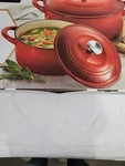 Tramontina Cast Iron Enameled Dutch Oven 4QT Red With Lid. Fixed Price $45.95.