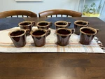 Oven Proof Usa Mugs Brown Set 8 In Good Condition Made. Fixed Price $32.00.