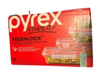 Pyrex Freshlock 10 Piece Glass Storage Containers W/ Airtight Lids. Fixed Price $48.22.