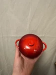 Creuset Eiffel Tower Collection Mini Cocotte Cerise New Box. Fixed Price $35.00.