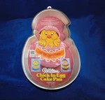 New Vintage Wilton Chick Egg Cake Pan With Instruction Book, 2105-2356. Fixed Price $19.99.