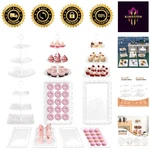 10-PIECE Modern Cake Stand & Serving Tray Set For Baby Showers Tea Parties. Fixed Price $38.99.