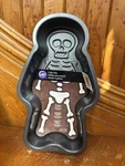 Wilton Skeleton Bones Cake Pan Mold Aluminum Non-stick Halloween Party 13 Inch. Fixed Price $10.50.
