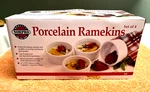 Norpro 8OZ 1 Cup Porcelain Ramekins, Set Of 4 White Nib. Fixed Price $19.99.