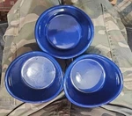 Rachael Ray, Blue, 10 Oz Stoneware Ramekin Baking Dishes Set Of 3 Double Handled. Fixed Price $19.99.