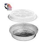 7" Round Aluminum Foil Pans W/ Plastic Dome Lids - Take Out Food Containers Bulk. Fixed Price $286.63.