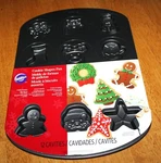 Wilton: 12 Cavity Christmas Holiday Cookie Shapes Pan #2105-4422 Non-stick New. Fixed Price $12.89.