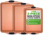 Nutrichef 3 Piece Cookie Sheets For Baking - Pfoa, Pfos, Ptfe Free Nonstick C.... Fixed Price $41.75.