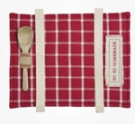 Mud Pie Christmas Homemade Red Plaid Casserole Holder Carrier & Spoon Set. Fixed Price $18.00.