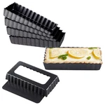 6 Pcs Rectangle 4-INCH Mini Tart Pan With Removable Bottom Non Stick. Fixed Price $24.04.