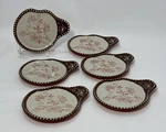 Temp-tations By Tara Set 6 Red & Bro Floral Lace Spoon Rest Mug Lids Coasters. Fixed Price $11.95.