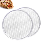 Pcs Pizza Screen 12 Inch Seamless-rim Aluminum Nonstick Baking Tray Oven. Fixed Price $32.33.