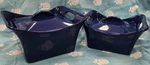 Set Of 4 Rachel Ray Cobalt Blue Stoneware & 2.5 Quart Baking Dish With Lid Euc. Fixed Price $80.00.