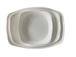 Rubbermaid Duralite Bakeware Three Piece Oven Microwave And Freezer Proof Dishes. Fixed Price $22.95.