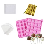 Akingshop 20-CAVITY Silicone Cake Mold Set With Lollipop Sticks,. Fixed Price $18.79.