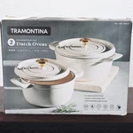 2-PACK Tramontina 4-QUART & 6-QUART Enameled Cast Iron Dutch Oven-safe. Fixed Price $45.89.