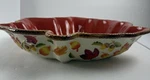 Temptations By Tara Nesting Baking Dish Bowl Casserole Harvest Fall Leaf 3 Quart. Fixed Price $21.99.