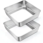 Teamfar 6 Inch Square Cake Pan, Stainless Steel Baking For Lasagna. Fixed Price $18.26.