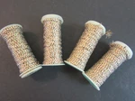 Kreinik Iron-on Metallics 1/8 Ribbon #6240 Gold White Blend Flat Thread Lot. Fixed Price $15.00.