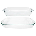 Pyrex Basics Clear Glass Oblong Baking Dish Set, 2-PIECE Value Pack (3-QUART &. Fixed Price $53.18.