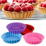 8 Pcs Silicone Quiche Pan,round 4 Inch Tart M-old Mini Pie Individual Small. Fixed Price $13.85.