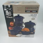 Denmark Tools For Cooks Oven Table Set 8 Glazed 10OZ Stoneware Cocottes A20. Fixed Price $43.99.