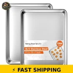 Yuiicaov Baking Sheet Set Of 2 - Stainless Steel Nonstick 18X13 Inch. Fixed Price $54.99.
