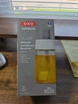 Oxo Softworks Glass Oil Bottle & Silicone Brush Set 8OZ Dishwasher Safe New. Fixed Price $15.29.