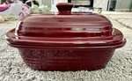 Pampered Chef 3.1 Qt Deep Covered Baker W/ Lid Cranberry #5103. Fixed Price $39.99.
