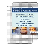 Oven Safe Dishwasher 100% Stainless Steel Cooling And Baking Rack Set Heavy. Fixed Price $52.40.