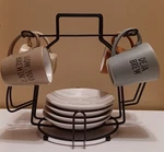 Expresso Cups Rise And Grind, How You Brewin, Deja Brew, Hot Stuff Set Of 4. Fixed Price $25.00.