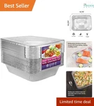 Aluminum Baking Pans With Lids 9X13 Disposable Roasting And Cooking Set. Fixed Price $62.97.