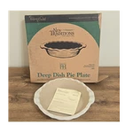 The Pampered Chef Traditions Deep Dish Pie Plate Round Stoneware White. Fixed Price $30.00.