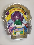 Vintage 1998, Wilton Barney The Purple Dinosaur Aluminum Cake Pan 90S Birthday. Fixed Price $15.16.
