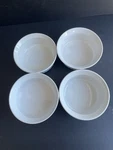 Set Of 4 Corning Ware F-16-B French White 500ML Ramekins Bowls Vtg Pressed Glass. Fixed Price $25.36.