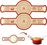 Silicone Sourdough Bread Sling Mat - 2SET Baking 2PCS Round, Red. Fixed Price $14.76.