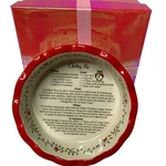 Nib Temptations By Tara Seasonal 12OZ Cherry Pie Recipe Bakeware Handpainted New. Fixed Price $14.99.